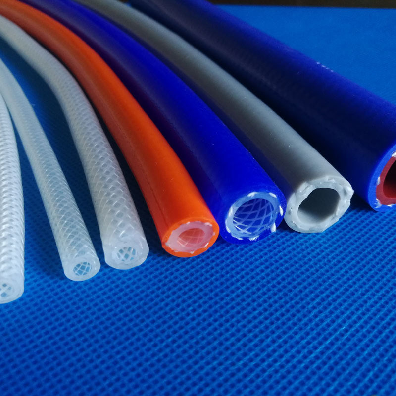 ROhs Clear 20mm Diameter Braided Silicone Tubing High Pressure Resistant