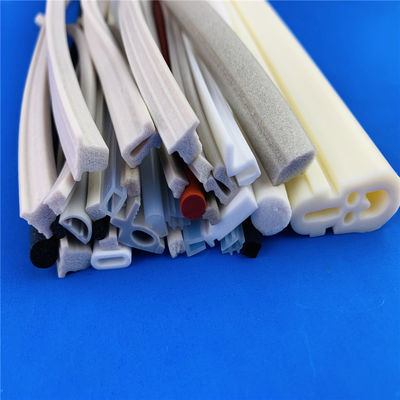 Custom shaped balcony glass door bottom protection extruded foam silicone rubber sealing strip