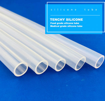 Custom Smooth Medical  Tubing supplier FDA Non Toxic 30A Silicone Tubes Transparent