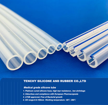 Medical Grade Silicone tubing 9.5mm 60A High Temp Clear Rubber Hose
