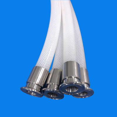 High Temperature White Soft Flexible FDA Platinum Cured Medical Food Grade Braided Reinforced Silicone Rubber Hose Tubin